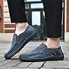 Mens Leather Loafers Casual Slip on Walking Shoes Business Dress Moccasins Soft Soles Non Slip Work Shoes Driving Moccasin Loafers Blue #1