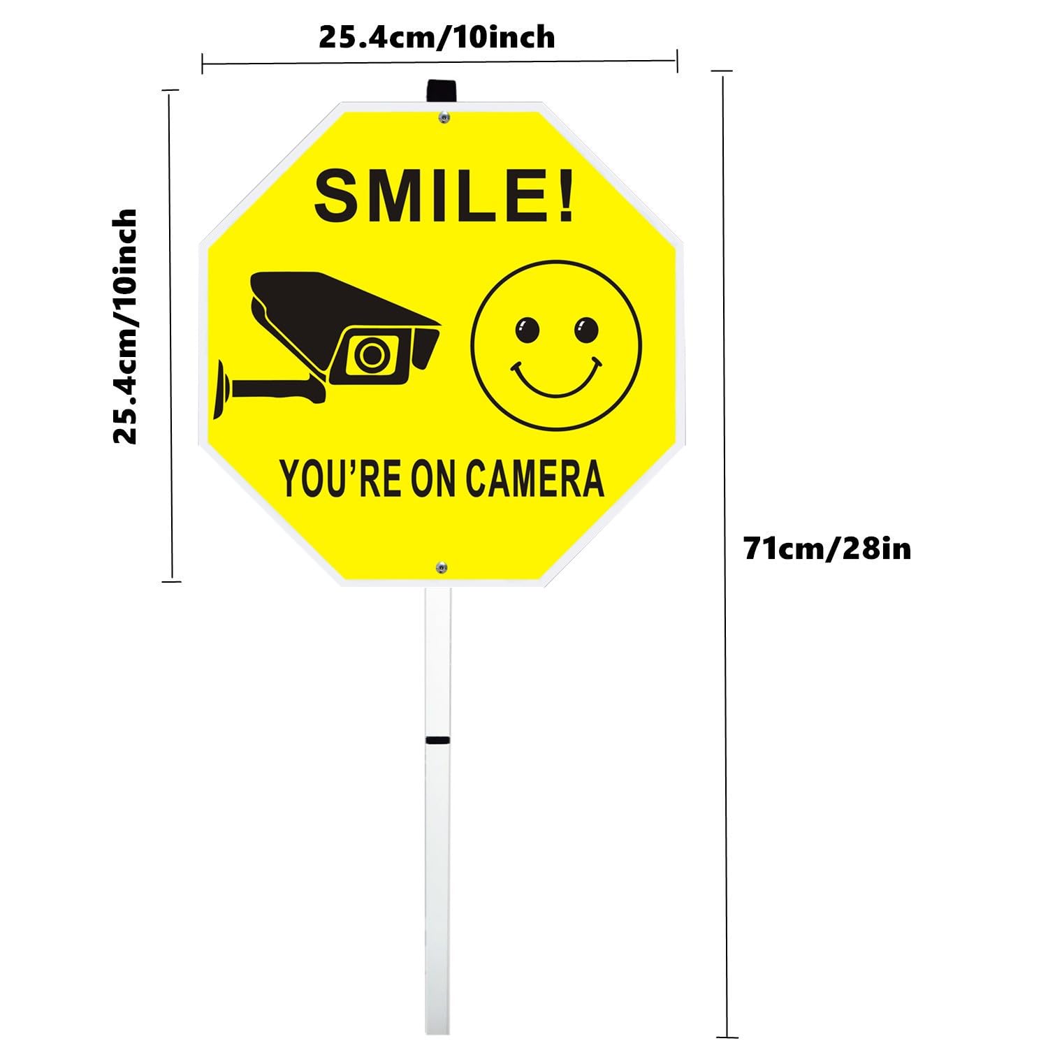 Amazon.com: HEIOKEY 10 x 10 Inch Smile You're on Camera Sign