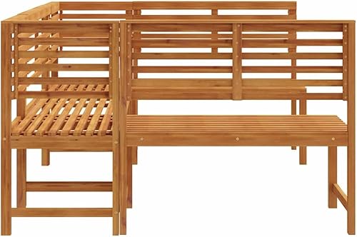 Miniatura 7 de 5-Piece Patio Furniture Set Solid Acacia Wood 39.4" Outdoor Bistro Set Rustic Brown Weather-Resistant Conversation Chairs and Table for Garden