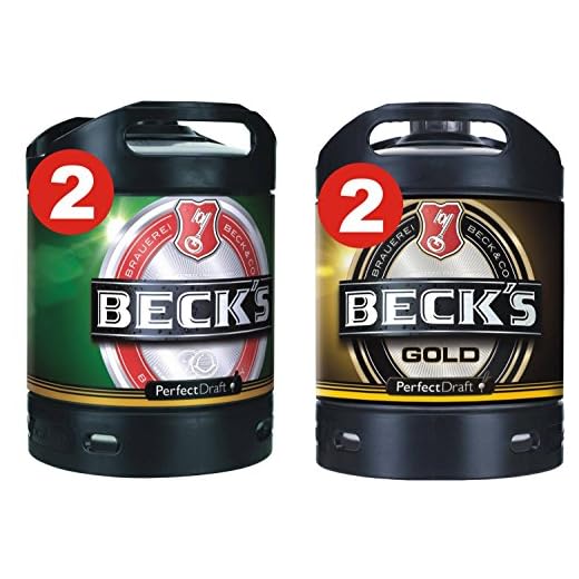 2 x Becks Pils + 2 x Becks Oro Perfect Draft 6 litros baril 4,9% vol.