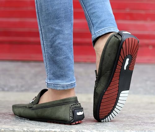 Image of AADI Men's Suede Leather Outdoor Casual Loafer Shoes