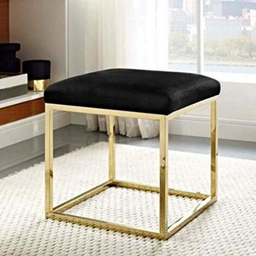Taburete nórdico gzz tapizado en color negro para salón 2