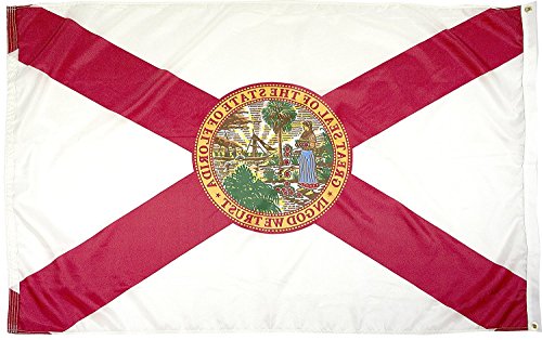 Flagsource Florida Nylon State Flag, Made In The Usa, 4X6' #TOP1
