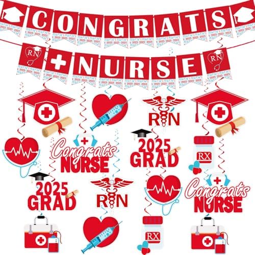 LARRAZABAL Nurse Graduation Party Decorations 2025, Include Congr...