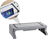 Vista 6 de 1pc Monitor Elevado Soporte Elevado Computadora Cajón Escritorio Soporte para Oficina Hogar Estudiante