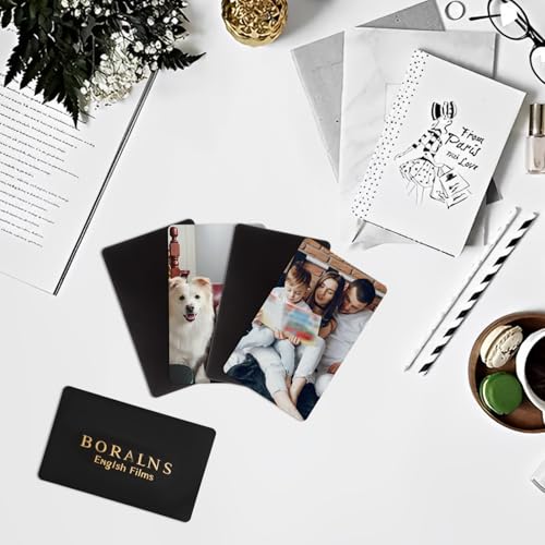 LDHHYH 500 Pack Premium Blank PVC Cards, Blank Credit Cards CR80 30 Mil, Premium Business Cards Black PVC ID Cards for Photo ID Badge Printers