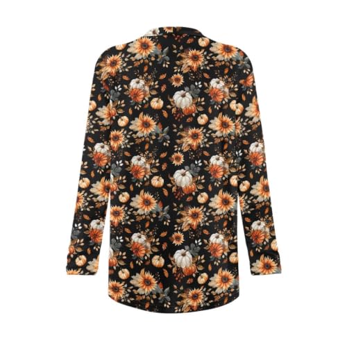 Image of Cardigan Sweaters for Women Long Sleeve Cardigan Soft Drape Open Front Fall Dusters V-Neck Jackets Dressy Loose Coat