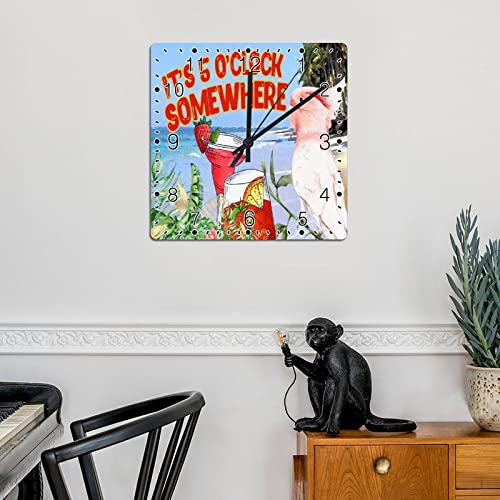 Horloge murale rustique perroquet pour une déco de cuisine vintage