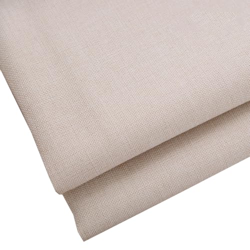 ZZDZW Tela De Lino por Metros,Ancho(150CM),Telas por Metro, Telas para Patchwork DIY, Linen Fabric para Cortinas,Manualidades,Sofas Tapizar Cojines Fundas Manteles(Beige)