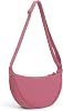 DKIIL NOIYB Crescent Bag for Women, Nylon Cross Body Bag Portable Crescent Purse with Adjustable Strap Solid Color Sling Shoulder Purse