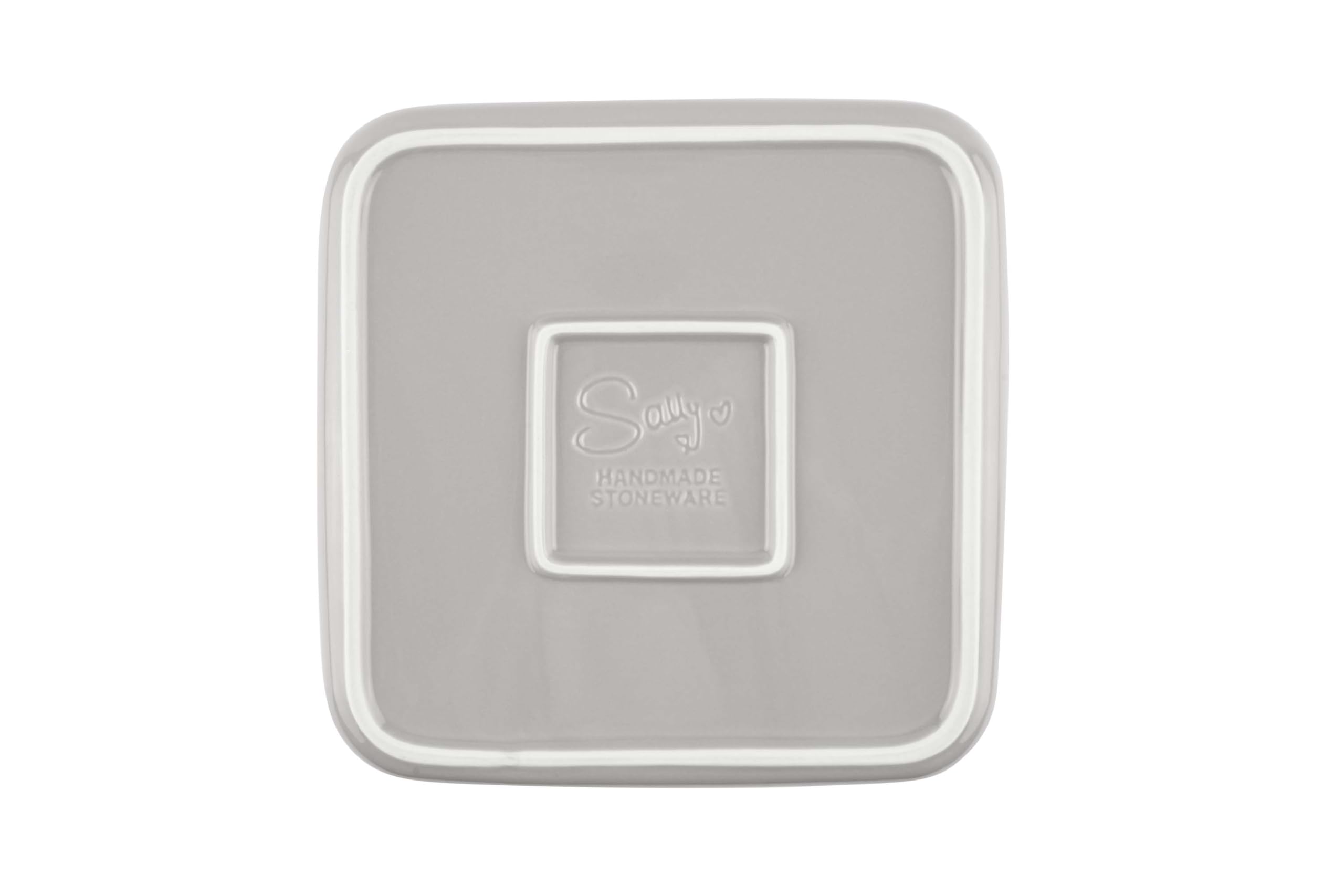 Sallys Stoneware Ofenform eckig 23,5 x 23,5 x 7 cm - Auflaufform aus natürlichen Materialien, kratz- und schnittfest (Light Grey)