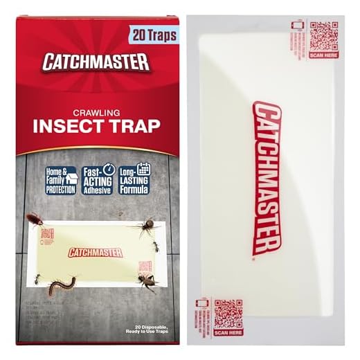 Catchmaster XL Extra-Strength Centipede & Spider Glue Traps 20-PK, Adhesive Bug Catcher, Spider, Cricket, Ant & Roach Traps for Home, Bulk Insect Glue Boards for House & Garage, Pest Control for Home