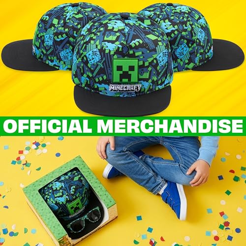 Image of Spongebob | Minecraft | Fortnite | Super Mario | Kids Baseball Cap & Sunglasses with UV Protection, Gifts for Boys