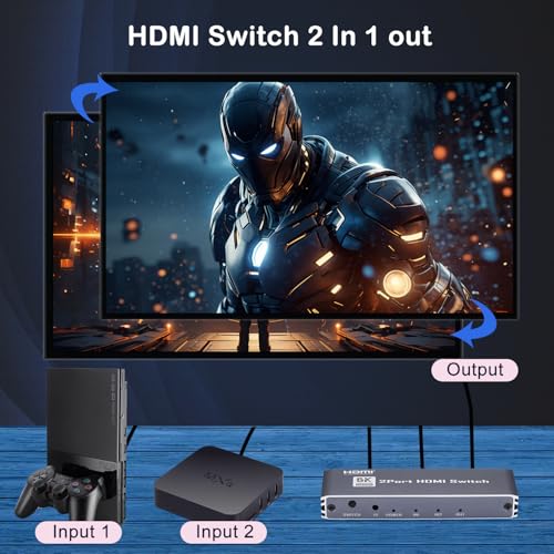 Interruptor HDMI 2.1 8K para conectar tres consolas de nueva generación 3