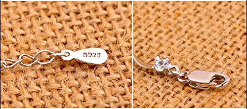 Pulseira de prata esterlina 925 feita com zircônia branca brilhante para mulheres e meninas práticas