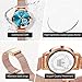 OLEVS Rose Gold Watch for Women Mesh Strap Fashion Dress Hearts Japanese Quartz Waterproof Luminous Ladies Watches Bracelet Sets Blue