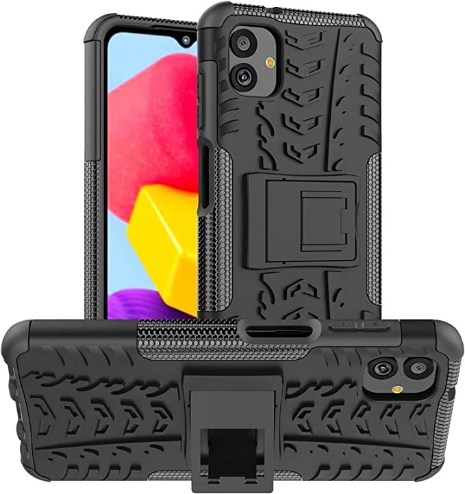 OneLike Shockproof Heavy Duty Hard Rugged Armor Dual Layer Hybrid Kickstand Protective Back Cover for Samsung Galaxy M05 4G - (Dazzle Tire, Black) (B0DJ19RC8D) Amazon Price History, Amazon Price Tracker