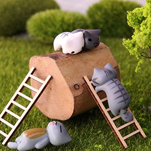 DOITOOL 20pcs Miniature Ladder Mini Wood Doll House Ladder Fairy Garden Accessories Micro Landscape Accessories for DIY Dollhouse Décor - Image 4