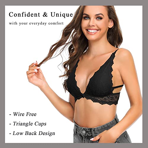 Bralette acolchado transpirable SHEKINI de encaje elástico sin aros 4
