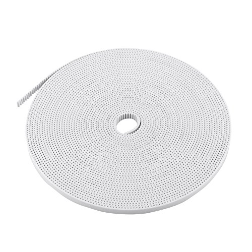 Toothed Beltï¼Œ Synchronous Belt, 10M White Open Timing Belt Width 6mm PU with Steel Core 3D Printer Accessory