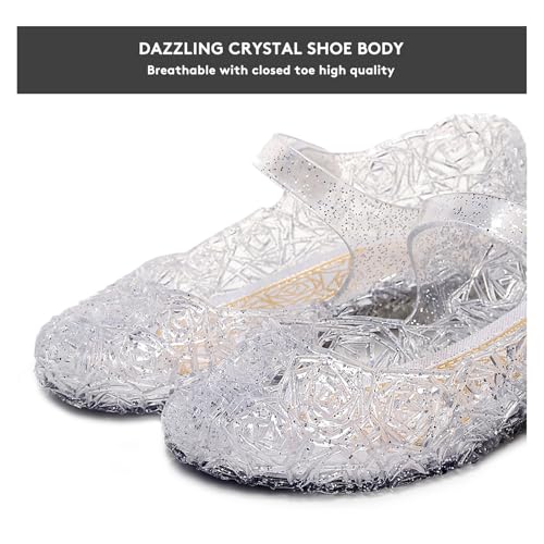 Image of Flats Mary Jane Dance Party Cosplay Shoes, Snow Queen Princess Sandals for Little GirlsToddler, Birthday, Christmas