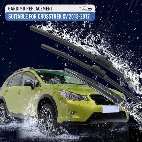 Image of Front and Rear Windshield Wipers for Subaru Crosstrek 2013-2017 | Quiet and Streak-Free Front and Back Wiper Blades Assembly All-Season OEM Automotive Replacement Accessories