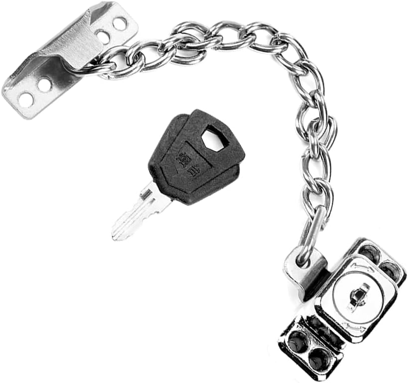 Anti-Theft Chain, Window Chain Lock, Window Lock Chain Lock with Key, Door Chain Lock, Anti-Theft Protection for Security Interior Doors and Flat Open Windows