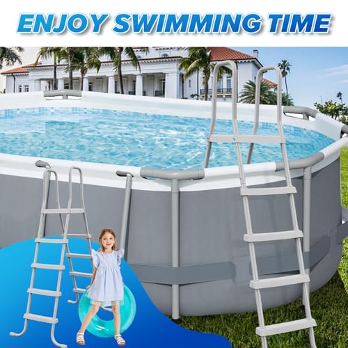 52" Above Ground Pool Ladder with Platform, Ladder for Above Ground Pool by Syagnos - Used condition - Image 7