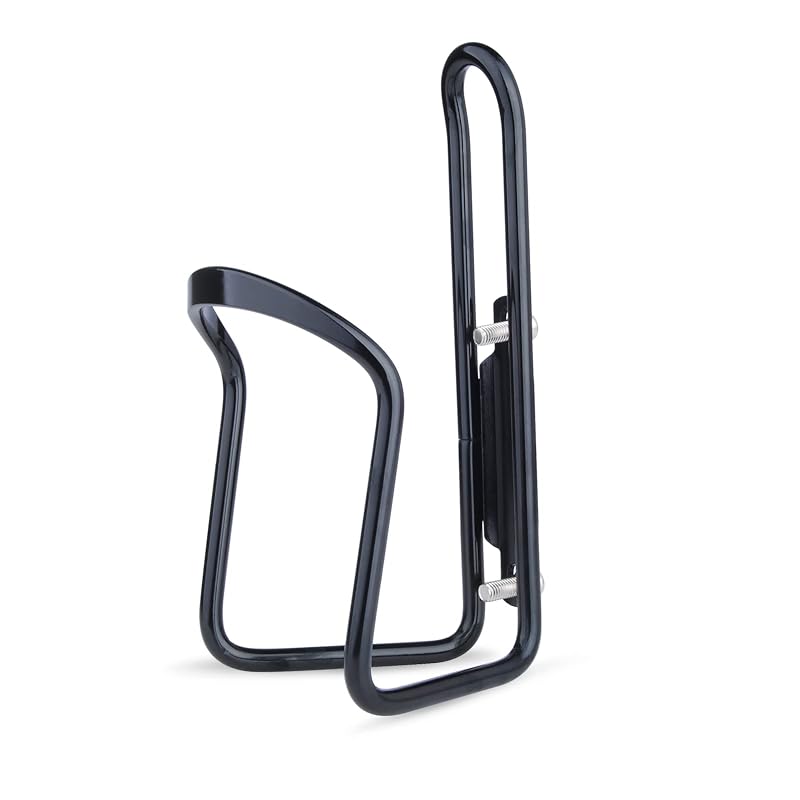 Aluminum Alloy Biking Bicycle Water Bottle Cage Holder, Cycling Bike Water Black