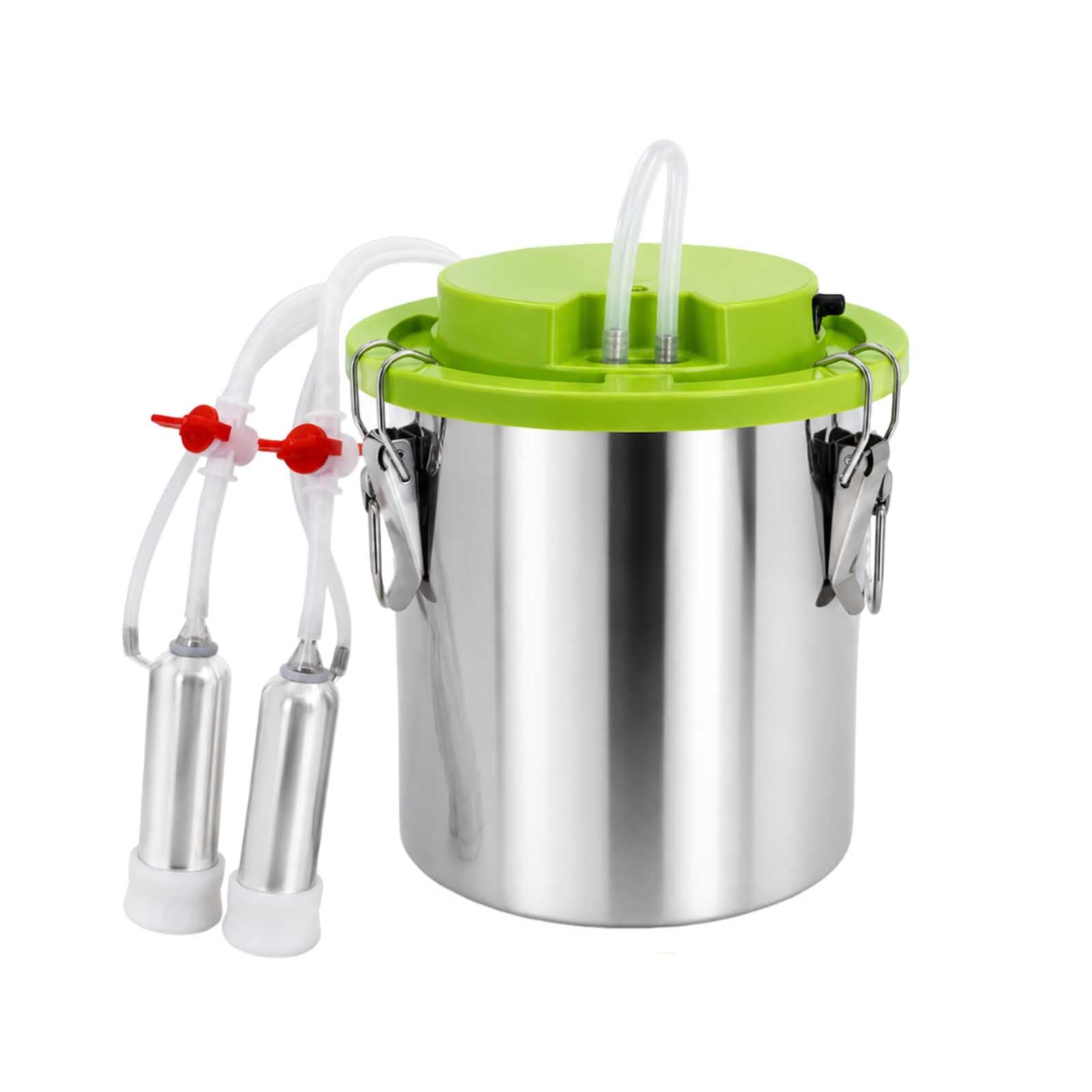 aromaoveite Portable Cow Milking Machine, 48w Electric Cow Milker With Adjustable Pulsation And Auto Stop, 12l/16l Stainless Steel Bucket, Easy-Clean Dairy Farm Equipment 12L-A