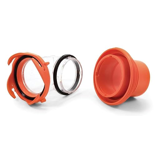 Camco RhinoFlex Clear RV Sewer Hose Elbow with 4-in-1 Adapter