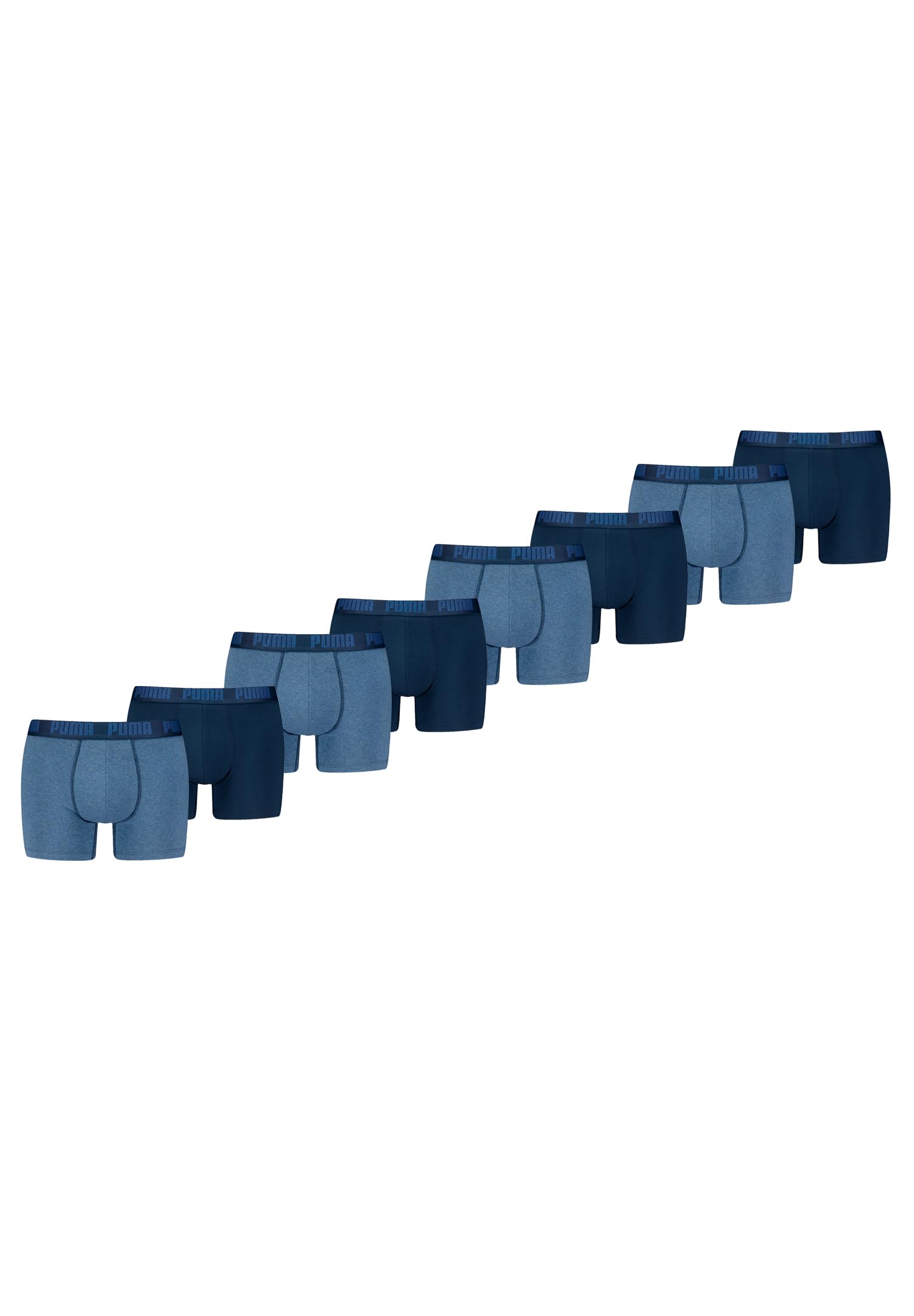 Puma Boxer Boxershorts Men Herren Everyday Unterhose Unterwäsche 8er Pack, Farbe:007 - Denim, Bekleidungsgröße:M