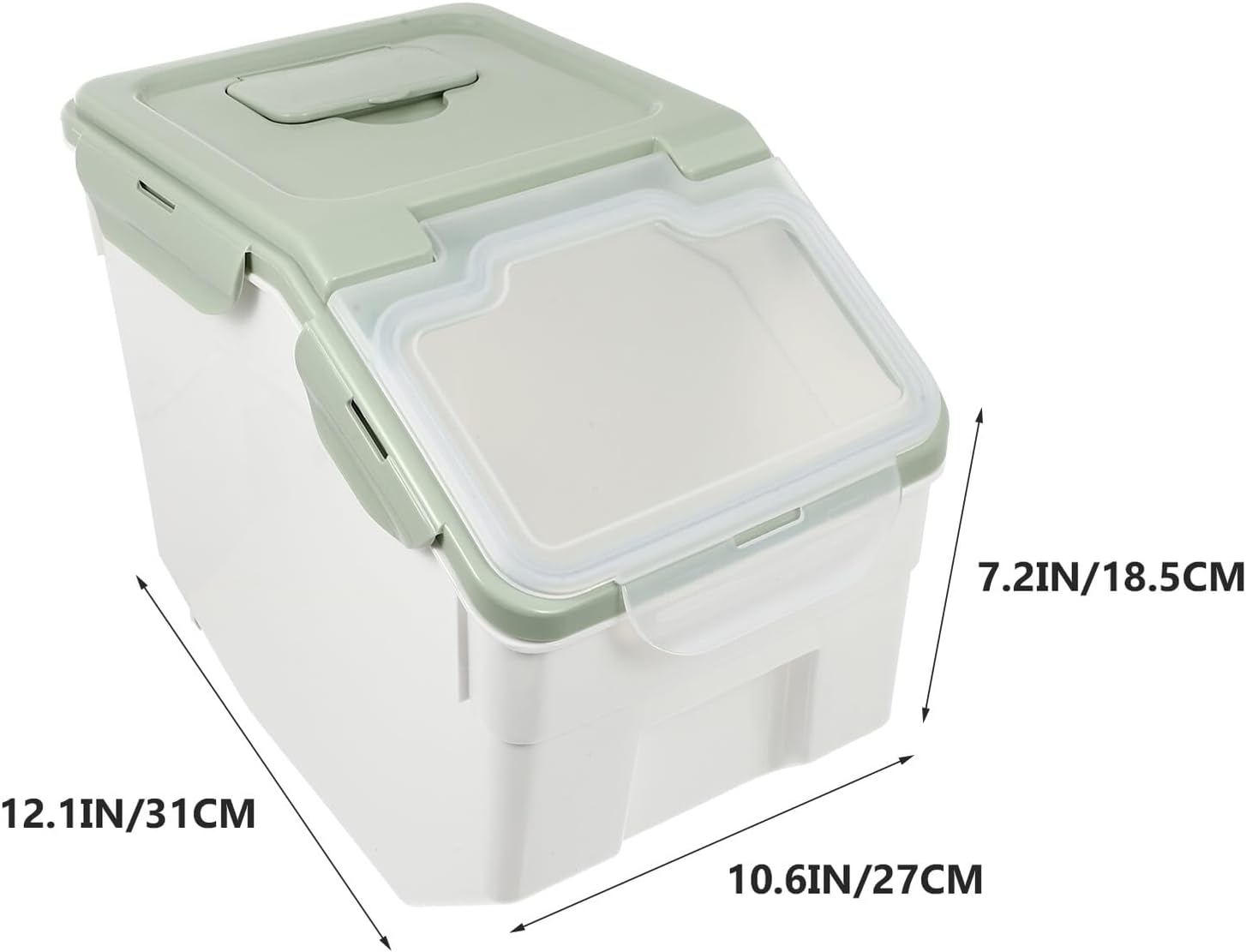 BETOOKY Pet Food Storage Bin Moisture-proof Sealed Canister Small Pastel Green Household Dog and Cat Food Container for Kitchen and Pantry