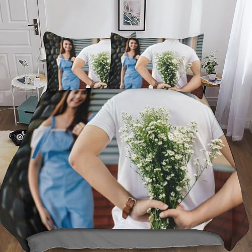 Housse de couette 3D imprimé personnalisé literie microfibre double - 2