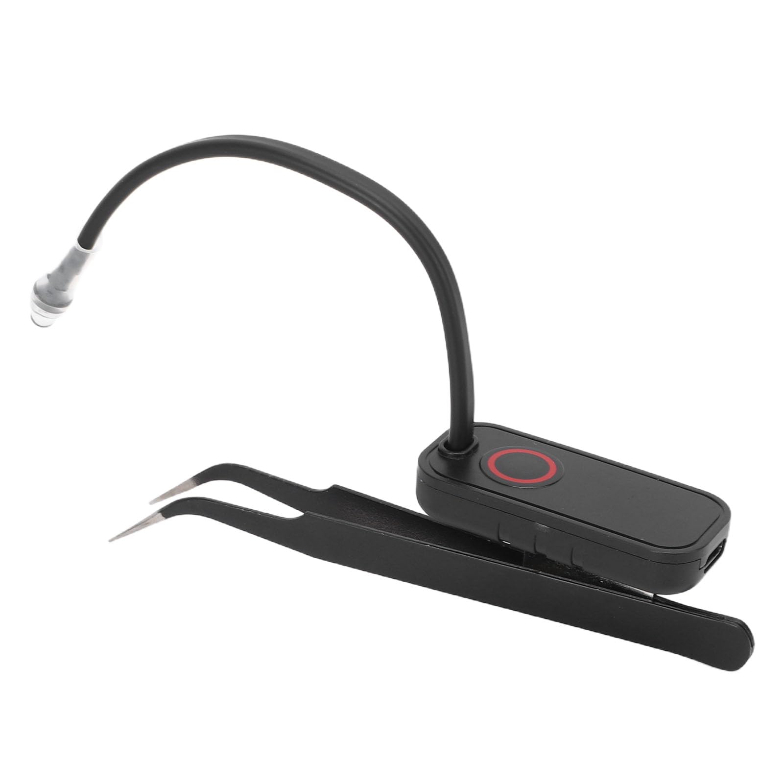 – Eyelash Grafting Tweezers Light, Portable LED Glue Curing Light, 180 Flexible Rotation with Tweezers, Ideal for Beauty Salon