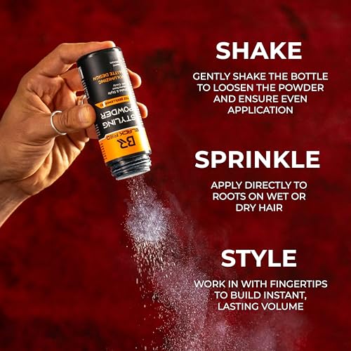 7. Bild von Black Red-Hair Styling Powder Wax Haarpuder 20 Gr Permanent Matt (Volumizing Matte Design)