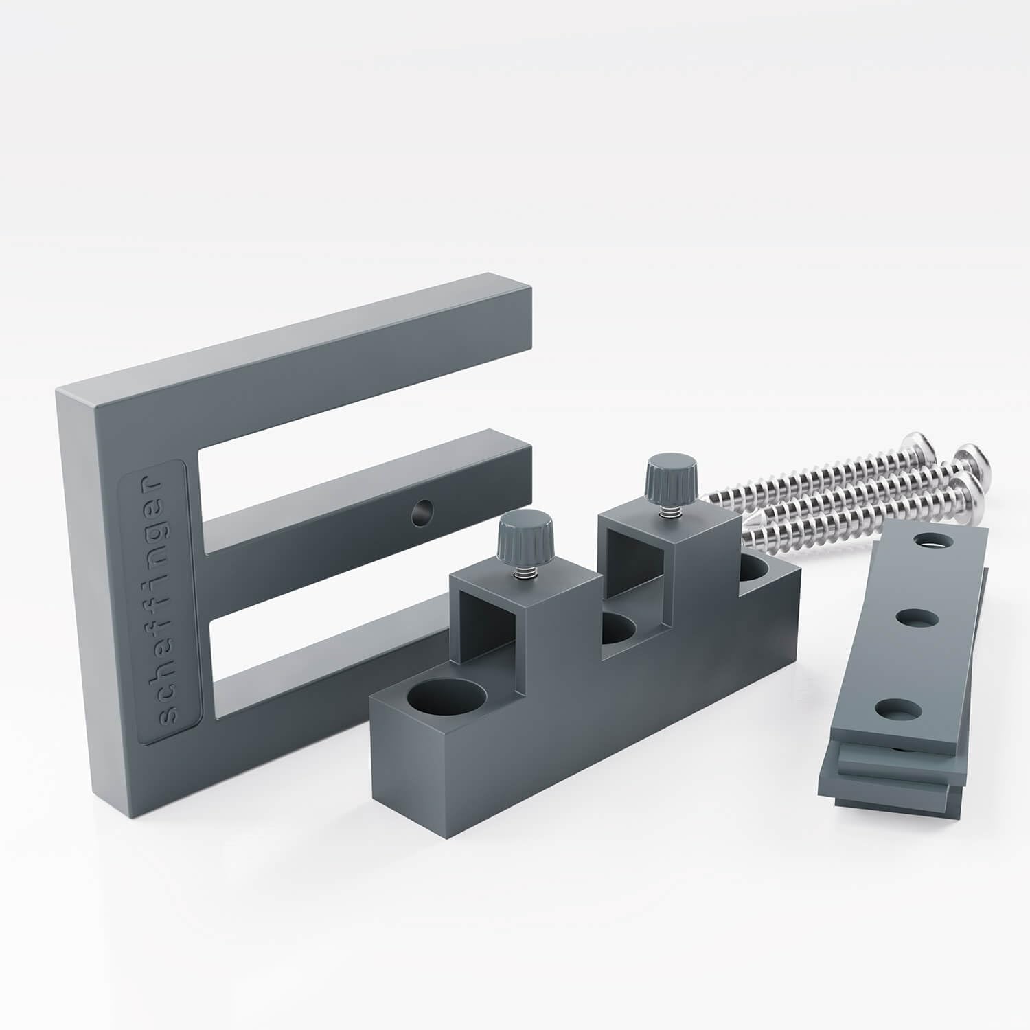 Seguro de Ventana Scheffinger EM3 para Ventanas o Puertas de plástico/Madera/Aluminio, Gris, EM3_Grau