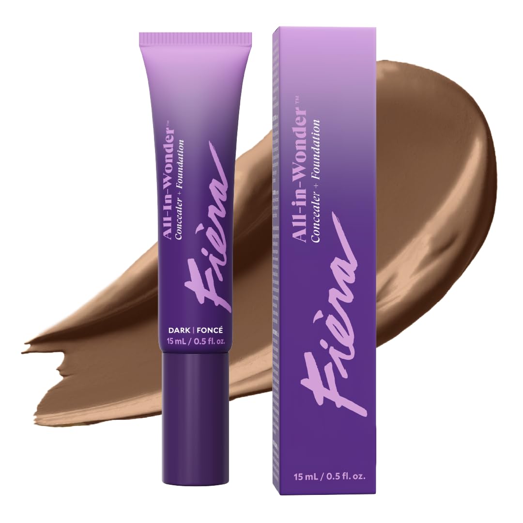Fièra All-In-Wonder™ Concealer + Foundation – Full-Coverage, Crease-Proof, Hydrating Formula for Mature Skin