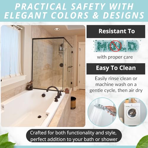 Image of ENKOSI Bath Mat - Large Non Slip Bathtub & Shower Mat - Extra Long 40 X 16 Inch Bathroom Mats for Tub Nonslip Anti Slip Bathmats (40X16 Clear Brown 1-Pack)