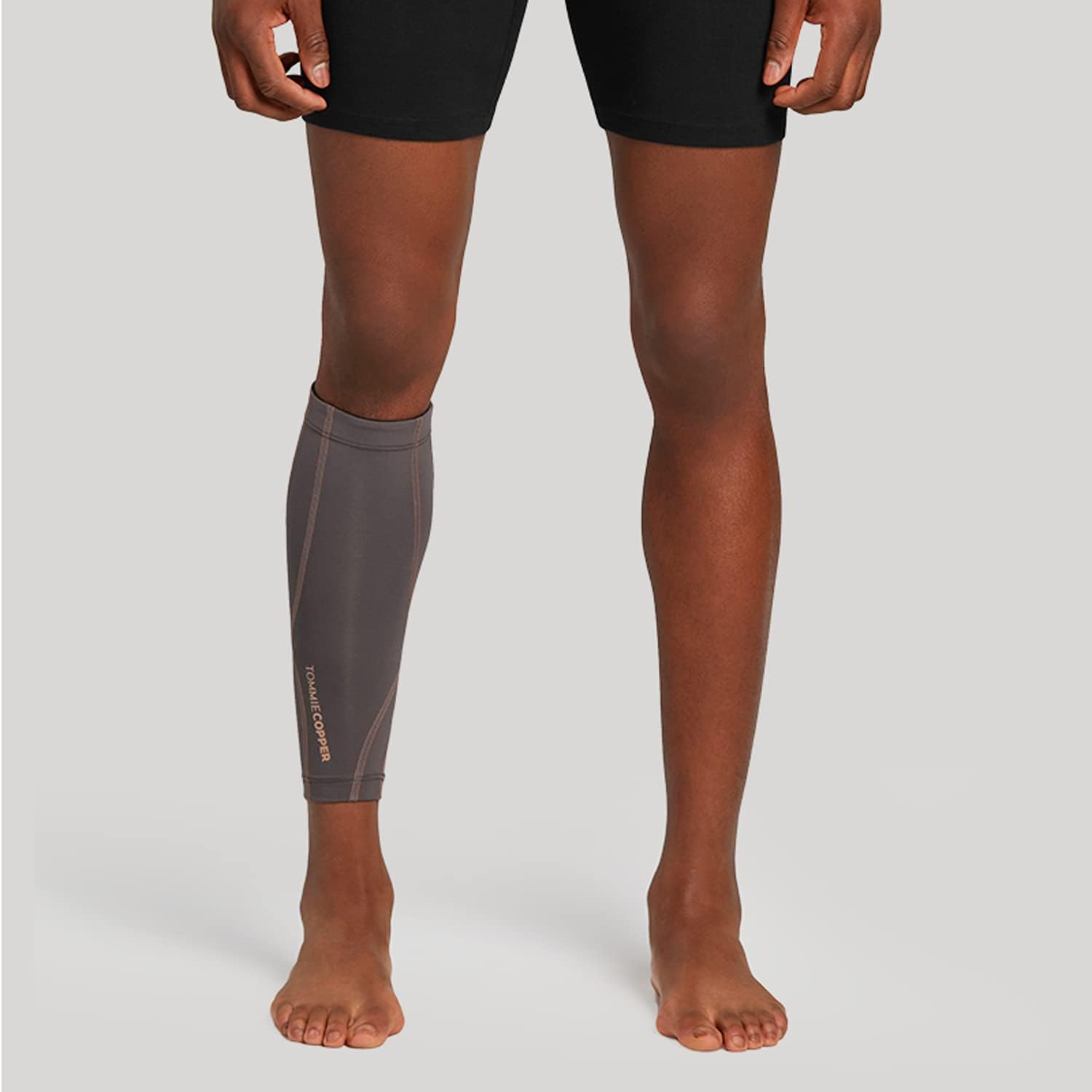 Tommie Copper Performance Compression Calf Sleeve, Breathable, Moisture Wicking Calf Compression, Slate Grey, Small