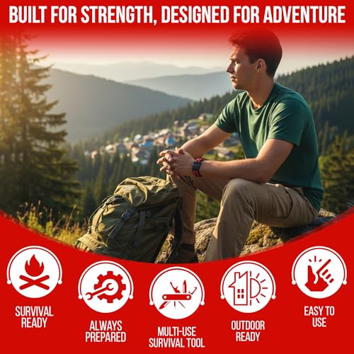 Iconikal 12-Pack Paracord Survival Bracelets Quick-Release Clip - Image 2