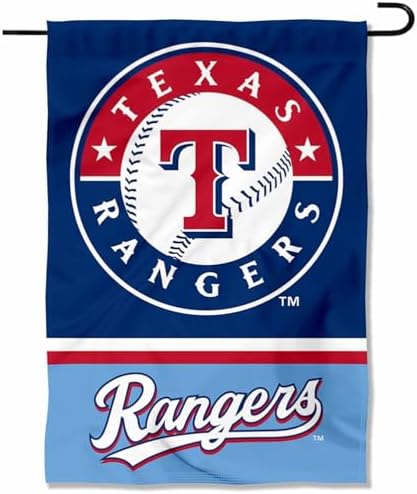 Amazon.com : Texas Rangers Powder Blue Double Sided Garden Flag ...