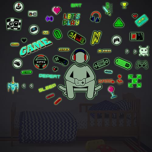 54 Pegatinas Gamer para Pared que Brillan en la Oscuridad miniatura 5