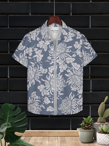Image of HELLCAT Yellow Trendy Regular Fit Printed Causal Shirt for Boys