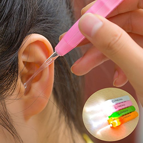 Image of Zurato Led Earpick Safety Ear Pick Wax Remover with Light, Baby Safely Ear Cleaner Stick with Light - Pack of 2 (Color May Vary)