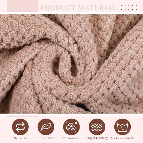 Image of Tigeen 4 Pcs Spa Wrap Towel Wrap for Women Spa Robe with Adjustable Closure Elastic Top Lightweight Wraps for Bath Shower (Taupe,M)