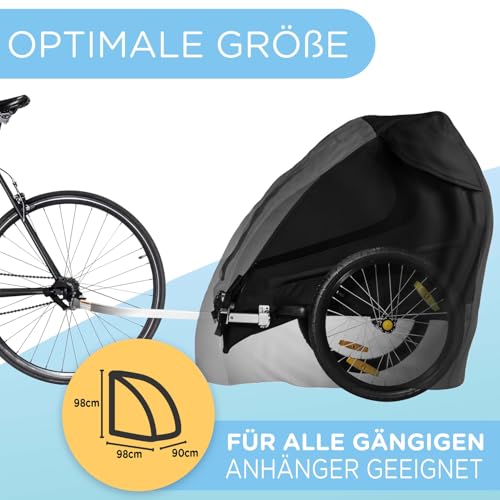 Jubi® Faltgarage Fahrradanhänger zweisitzer/einsitzer und absolut wetterbeständig| Abdeckung Fahrradanhänger universell perfekt anpassbar (Schwarz)