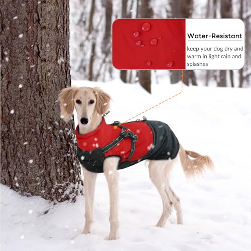 Manteaux d'hiver pour chiens de petite taille veste chaude zippée rouge