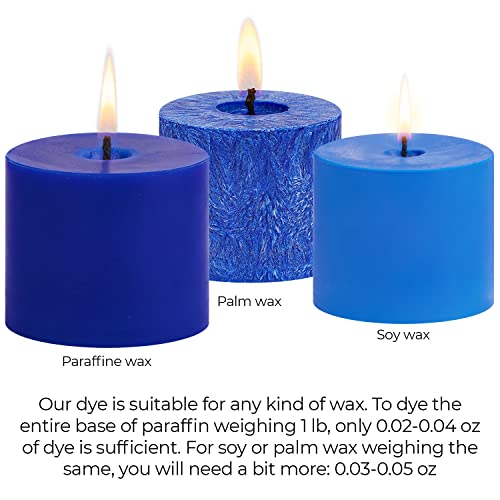 Image of Candle Shop - Dark Blue Color 2 oz- Dye Chips for Making Candles - Candle Wax Dye - A Great Choice of Colors
