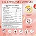 Calcium 1200mg Magnesium Zinc Gummies with Vitamin D3 K2 Magnesium Glycinate 400mg Supplements with Probiotic Calcium Citrate for Women and Men Bone & Teeth & Immune Support Sugar Free - 60 Gummies